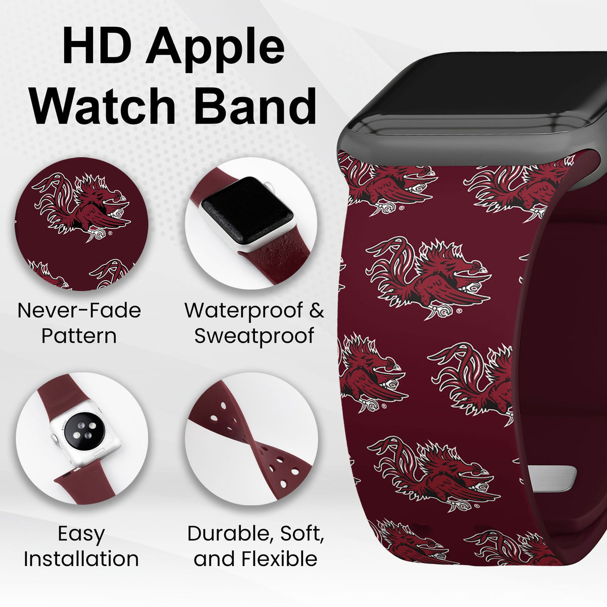 South Carolina Gamecocks HD Apple Watch Band