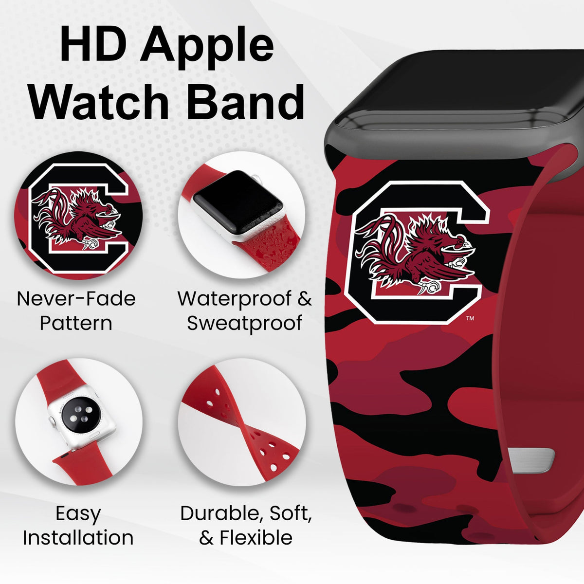 South Carolina Gamecocks HD Apple Watch Band