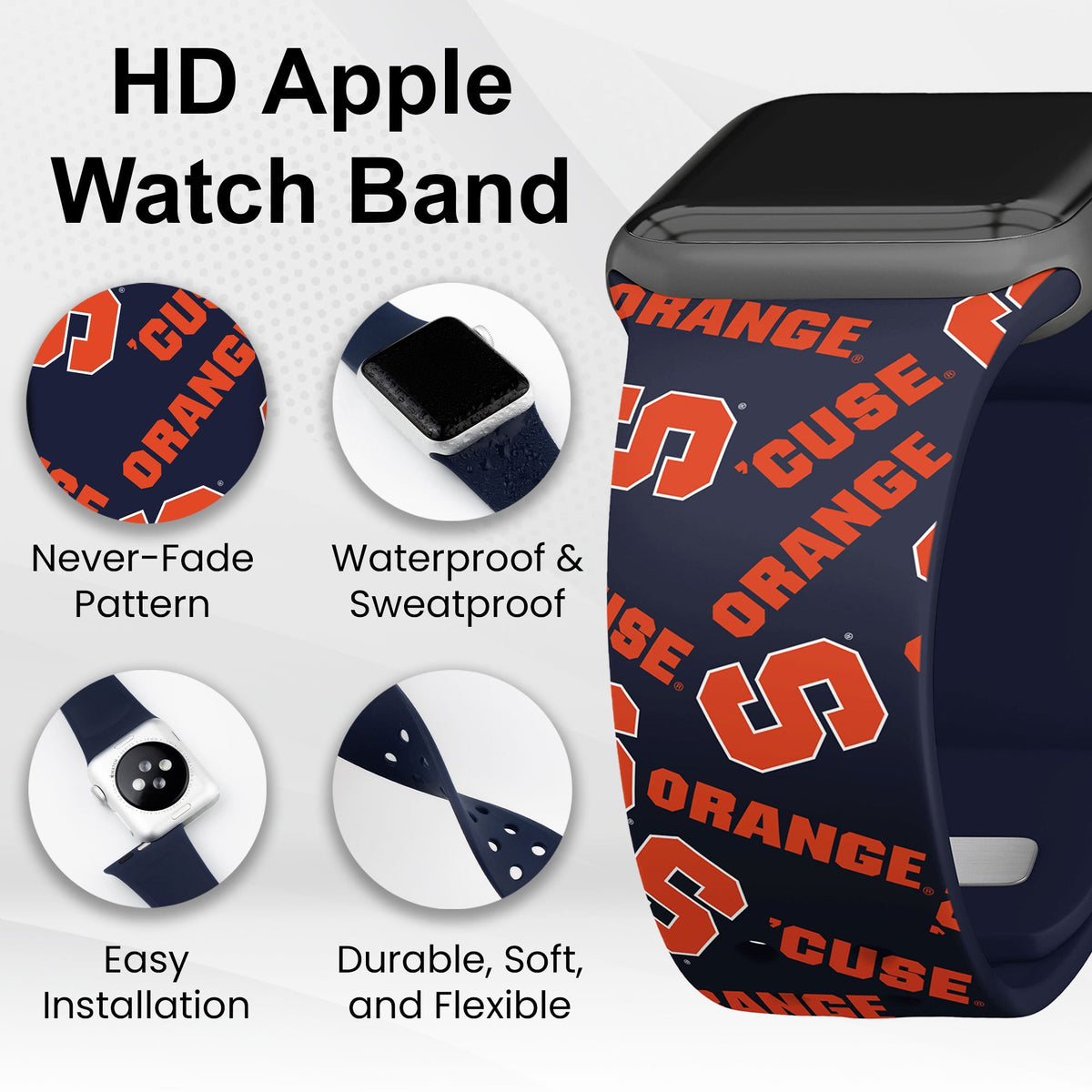 Syracuse Orange HD Apple Watch Band
