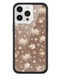 Brown Floral iPhone Case - Arleathercraft iPhone 15 Pro Max