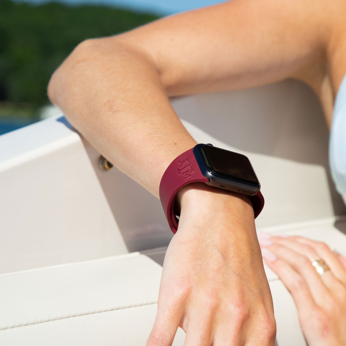 Texas A&M Aggies Engraved Apple Watch Band