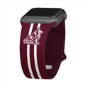 Texas A&M Aggies HD Apple Watch Band - Arleathercraft Stripes / 38/40/41mm(42mm Series 10) / Short