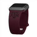 Texas A&M Aggies Engraved Apple Watch Band - Arleathercraft Maroon / 38/40/41mm(42mm Series 10)