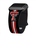 Texas Tech Red Raiders HD Apple Watch Band - Arleathercraft Stripes / 38/40/41mm(42mm Series 10) / Short