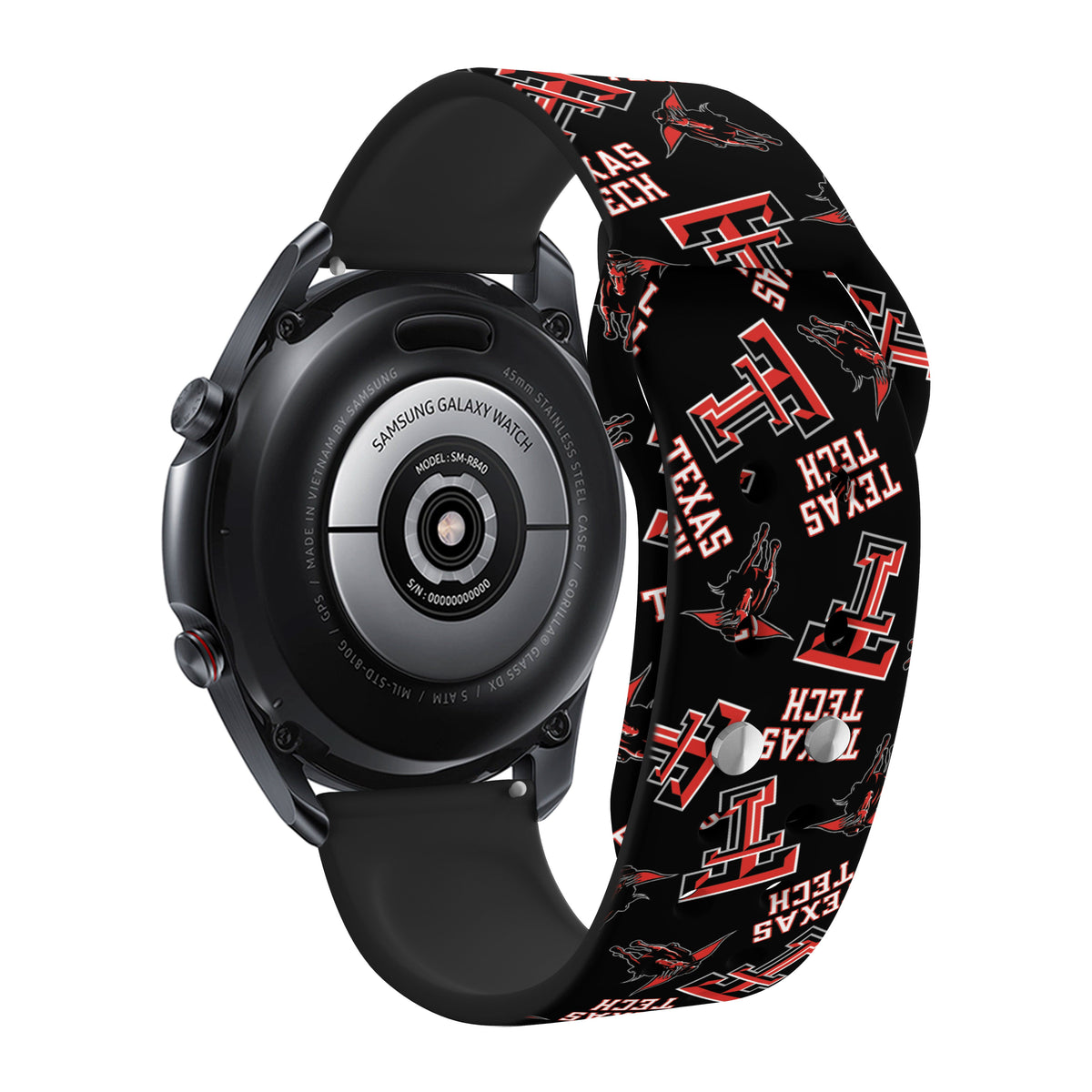 Texas Tech Red Raiders HD Watchband for Samsung, Garmin, Fossil, and More for Samsung, Garmin, Fossil, and More