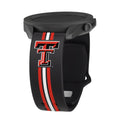 Texas Tech Red Raiders HD Watchband for Samsung, Garmin, Fossil, and More for Samsung, Garmin, Fossil, and More - Arleathercraft Stripes / 20mm / Long