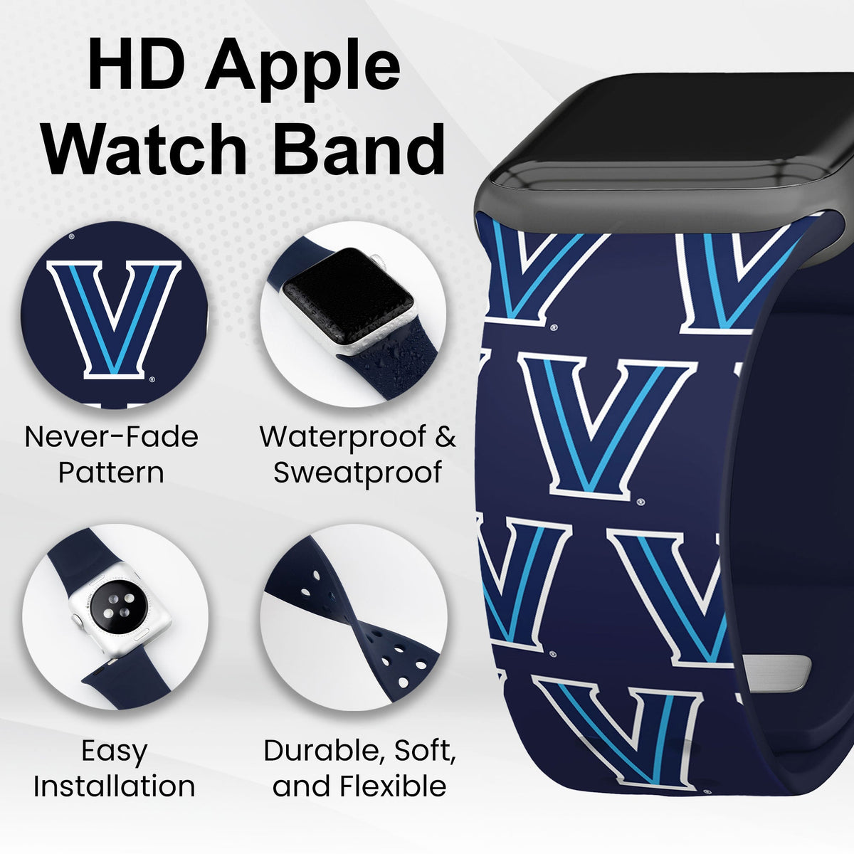 Villanova Wildcats HD Apple Watch Band