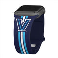 Villanova Wildcats HD Apple Watch Band - Arleathercraft Stripes / 38/40/41mm(42mm Series 10) / Short