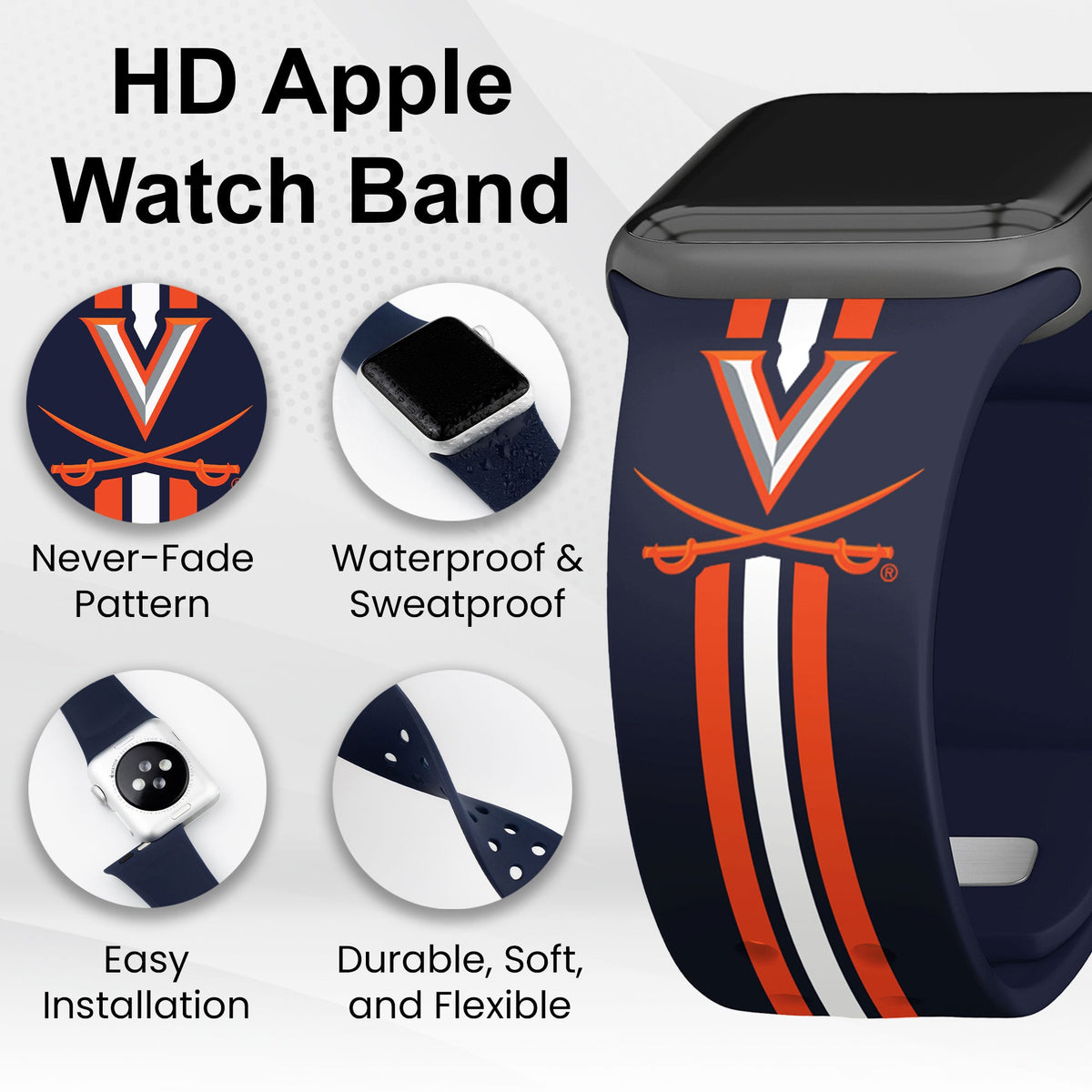 Virginia Cavaliers HD Apple Watch Band