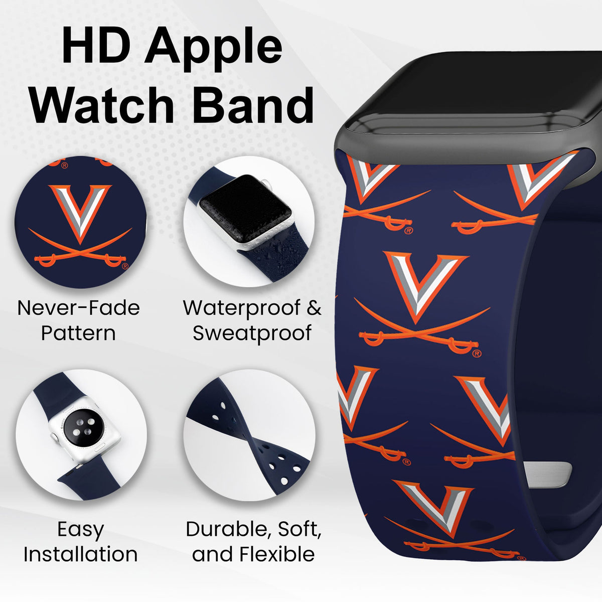 Virginia Cavaliers HD Apple Watch Band