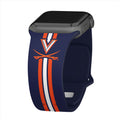 Virginia Cavaliers HD Apple Watch Band - Arleathercraft Stripes / 38/40/41mm(42mm Series 10) / Short