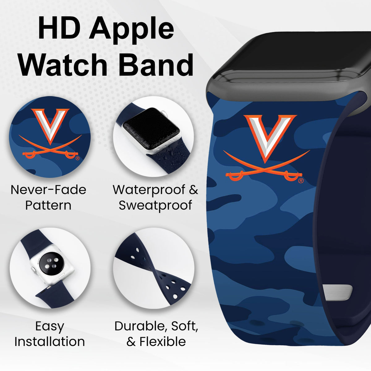 Virginia Cavaliers HD Apple Watch Band