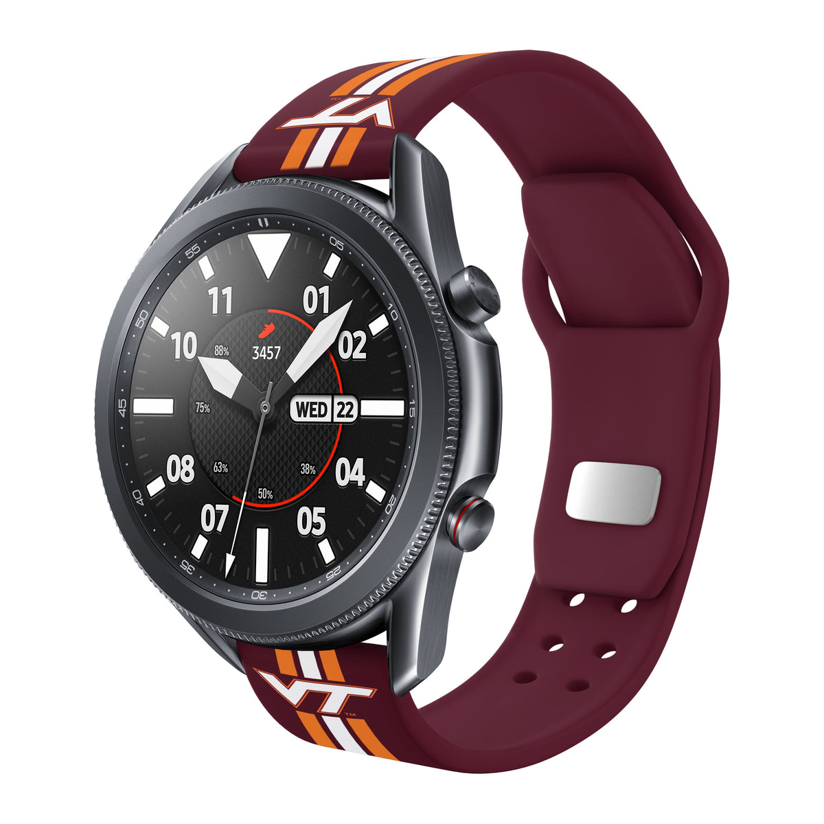 Virginia Tech Hokies HD Watchband for Samsung, Garmin, Fossil, and More for Samsung, Garmin, Fossil, and More