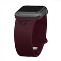 Virginia Tech Hokies Engraved Apple Watch Band - Arleathercraft Maroon / 38/40/41mm(42mm Series 10)