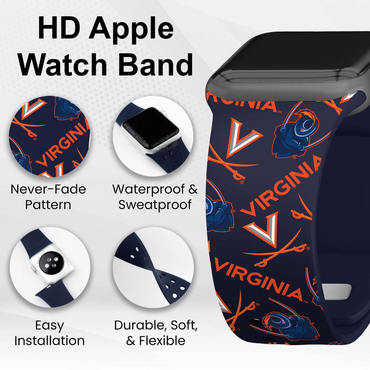 Virginia Cavaliers HD Apple Watch Band