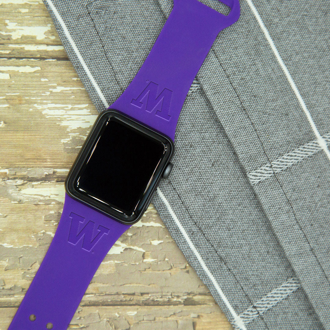Washington Huskies Engraved Apple Watch Band