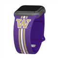 Washington Huskies HD Apple Watch Band - Arleathercraft Stripes / 38/40/41mm(42mm Series 10) / Short