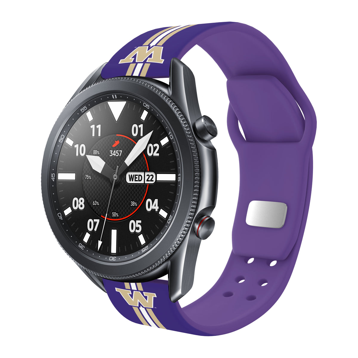 Washington Huskies HD Watchband for Samsung, Garmin, Fossil, and More for Samsung, Garmin, Fossil, and More