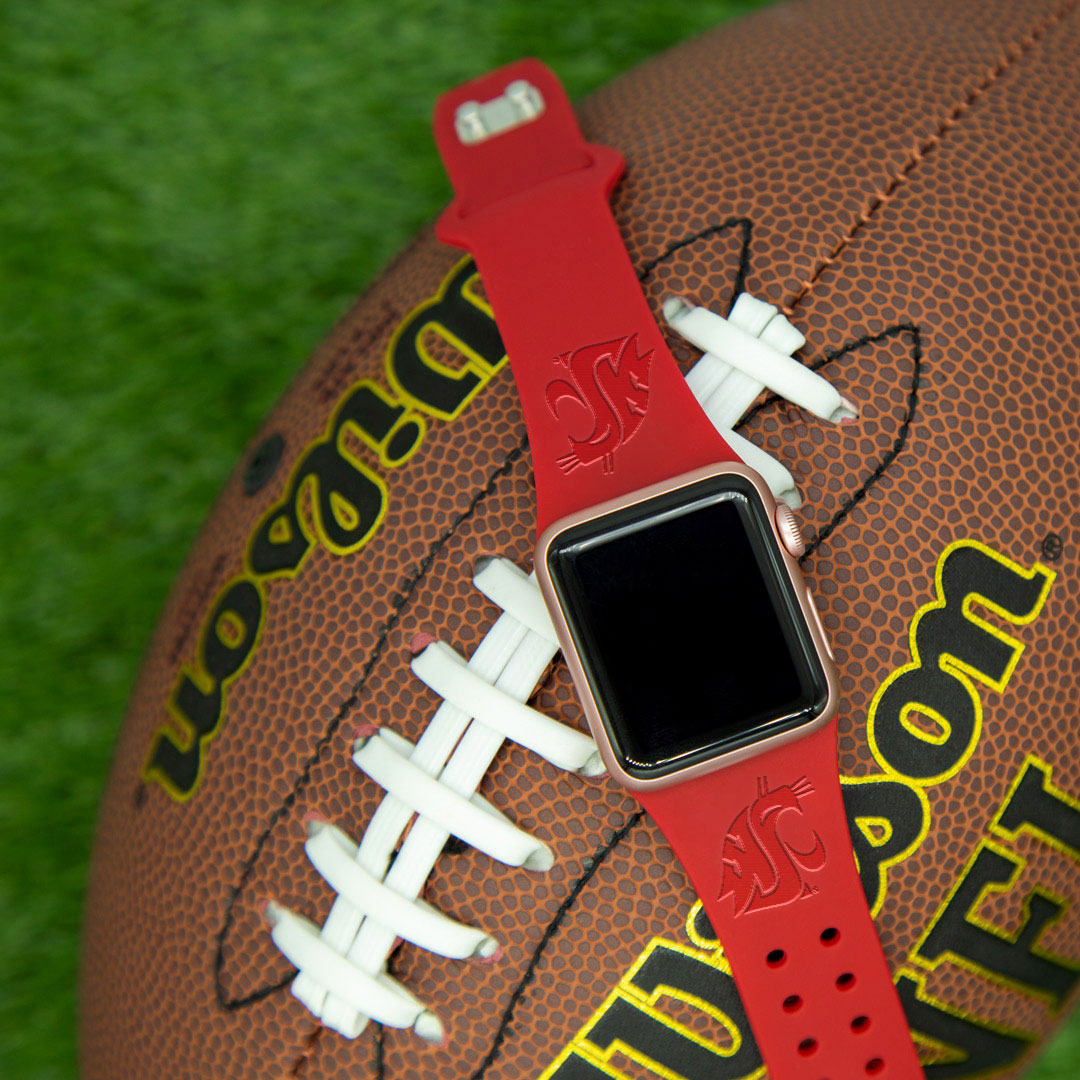 Washington State Cougars Engraved Apple Watch Band