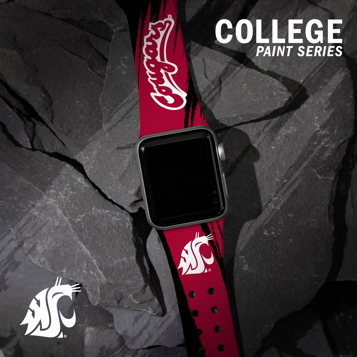 Washington State Cougars HD Apple Watch Band