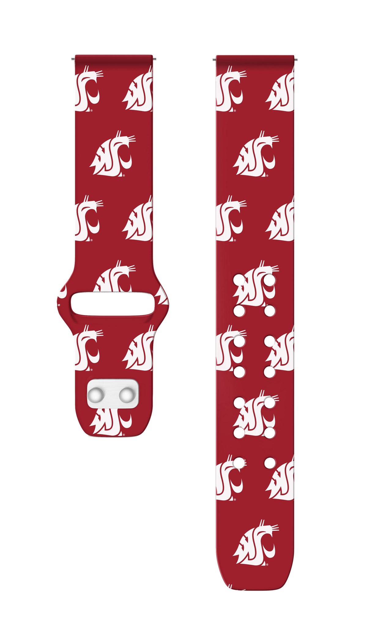 Washington State Cougars HD Watchband for Samsung, Garmin, Fossil, and More for Samsung, Garmin, Fossil, and More