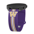 Washington Huskies HD Watchband for Samsung, Garmin, Fossil, and More for Samsung, Garmin, Fossil, and More - Arleathercraft Stripes / 20mm / Long