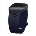 West Virginia Mountaineers Engraved Apple Watch Band - Arleathercraft Navy / 38/40/41mm(42mm Series 10)