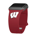 Wisconsin Badgers Apple Watch Band - Arleathercraft Crimson / 38/40/41mm(42mm Series 10)