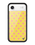 Polka Dot | Yellow and Pink iPhone Case - Arleathercraft iPhone Air