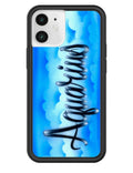 Aquarius Airbrush iPhone Case - Arleathercraft iPhone 12 mini