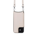 Saff iPhone 12 / 12 Pro Leather Case with Shoulder Strap
