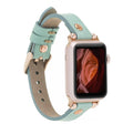 Ferro Leather Apple Watch Band with Rose Gold Trok