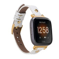 Ferro Leather Fitbit Watch Band with Gold Trok