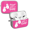 Breast Cancer Awareness HDX Apple AirPods Pro 1 & 2 Case Cover - Arleathercraft Fight Like A Girl