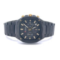 Black Stainless Steel Iced Out Chronograph Watch Mens