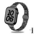 Stainless Steel Strap For Apple Watch Band Series 10/9/8/7/6/5/4/ SE / Ultra 8 1/2 - Arleathercraft Black / 38/40/41 S10-42 MM