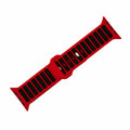 Apple Band ULTRA - Silicone Ripple - Red & Black