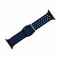 Apple Band - Silicone Sport Buckle - Black & Blue