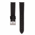 Leather - Contrast Stitch Black with White