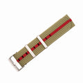 Ribbed Single-Pass - Olive & Red