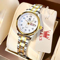 Women's Two Tone Stainless Steel Quartz Watch With Date