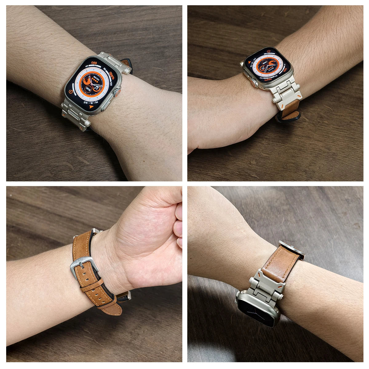 Bracelet Apple Watch en cuir véritable