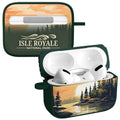 National Parks Isla Royale HDX Apple Airpods Pro 1 & 2 Case Cover - Arleathercraft Isla Royale