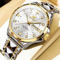Women's Gold Stainless Steel Slim Luminous Waterproof Watch