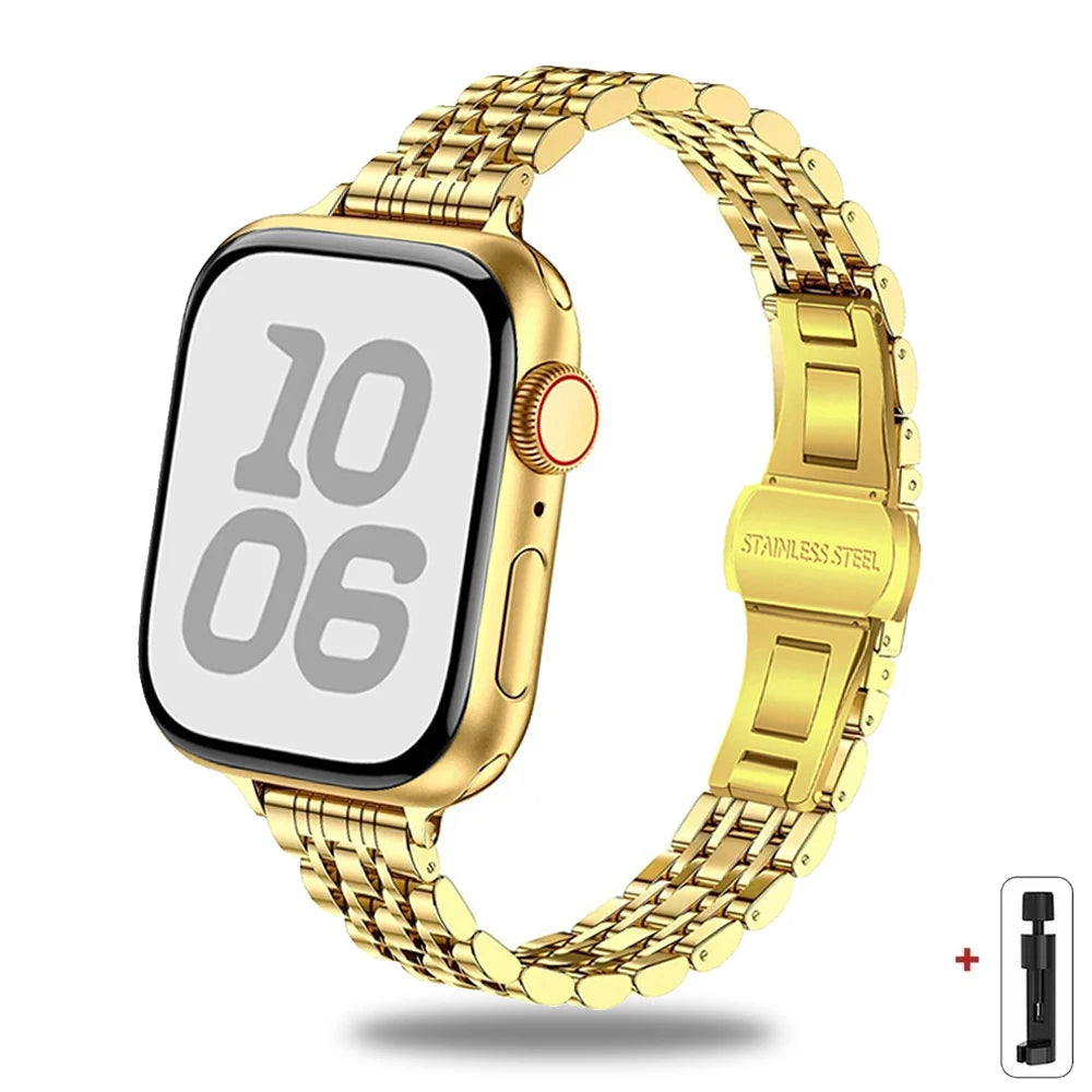Stainless Steel Strap For Apple Watch Band Series 10/9/8/7/6/5/4/ SE / Ultra 8 1/2