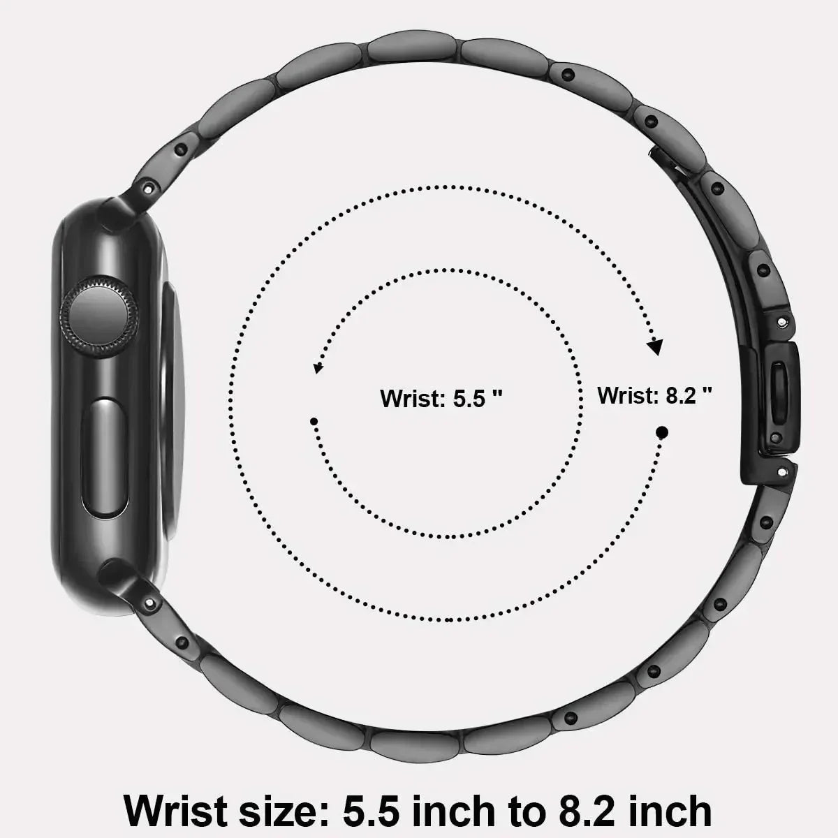 Stainless Steel Strap For Apple Watch Band Series 10/9/8/7/6/5/4/ SE / Ultra 8 1/2