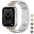 Stainless Steel Mesh Apple Watch Band Series 10/9/8/7/6/5/4/ SE / Ultra 8 1/2 - Arleathercraft Silver / 38/40/41 S10-42 MM