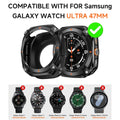 Armor Aluminium Samsung Galaxy Watch 7 Ultra 47MM Case - Arleathercraft Gray Orange