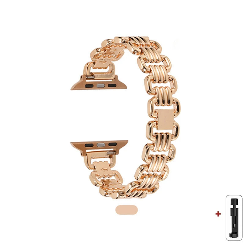 Stainless Steel Apple Watch Strap Series 10/9/8/7/6/5/4/ SE / Ultra 8 1/2