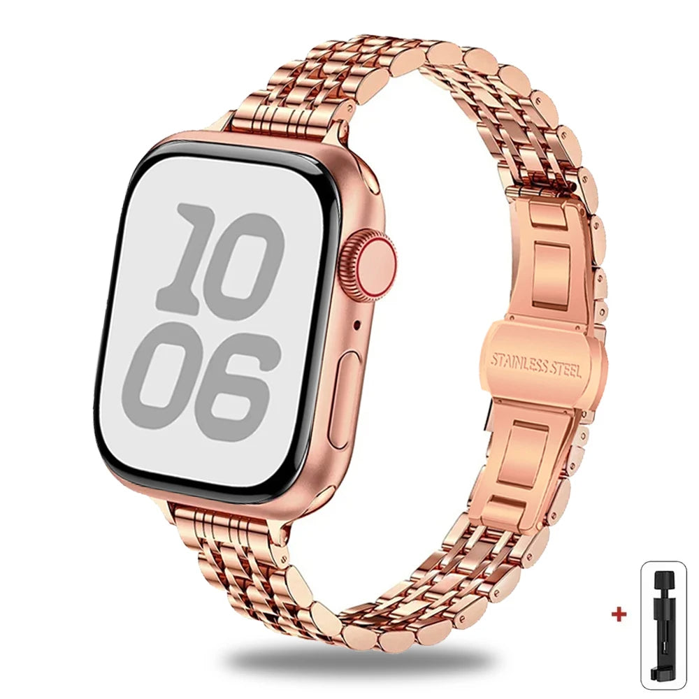 Stainless Steel Strap For Apple Watch Band Series 10/9/8/7/6/5/4/ SE / Ultra 8 1/2